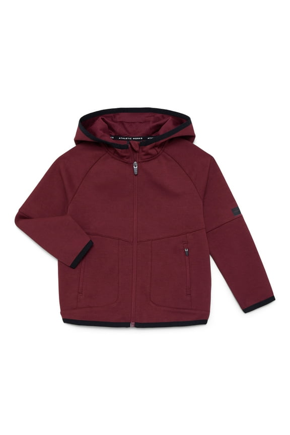 Boys Double Knit Zip Hoodie, Midweight, Sizes 4-18 & Husky