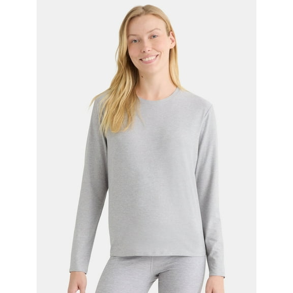 Athletic Works Women's and Women's ButterCore Tee with Long Sleeves, Sizes XS-4X