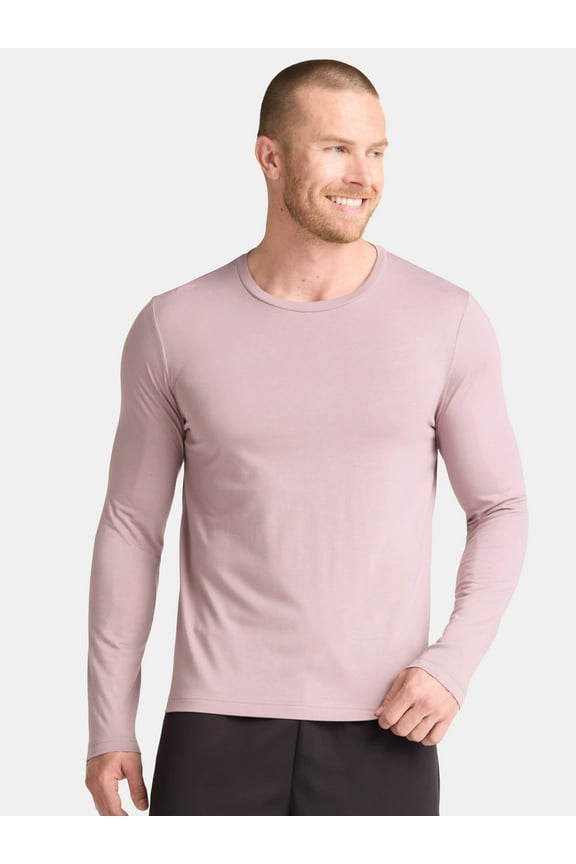 Men's and Big & Tall Men's Tri-Blend Tee with Long Sleeves, Sizes XS-4XLT