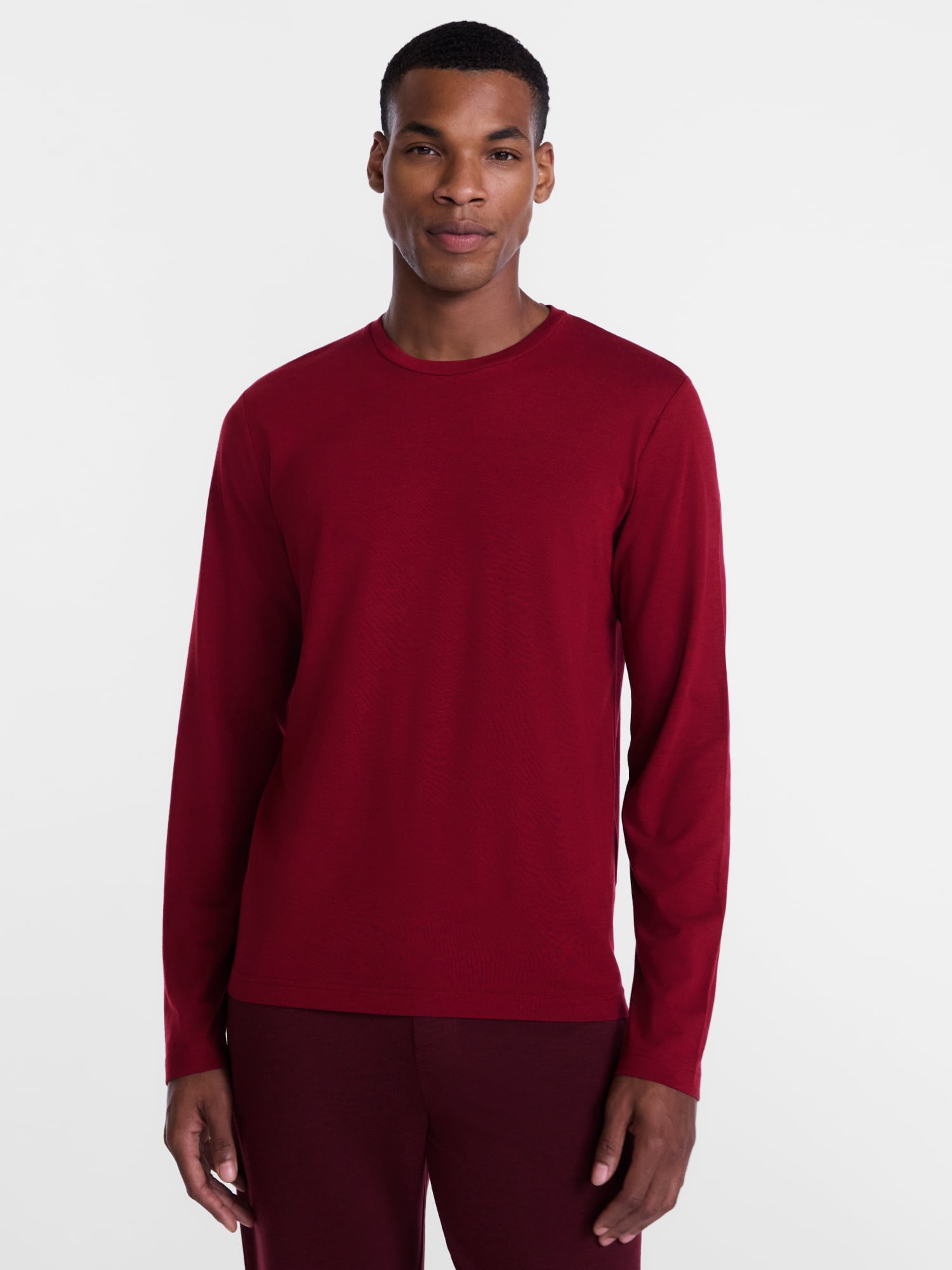 Athletic Works Men's and Big & Tall Men's Tri-Blend Tee with Long Sleeves, Sizes XS-4XLT, 2XB-5XB