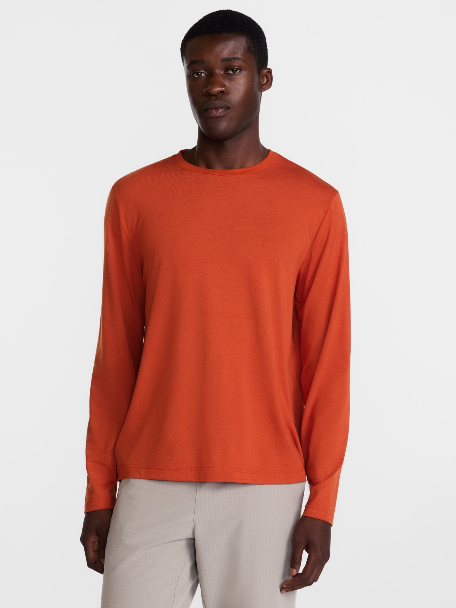 Athletic Works Men's and Big & Tall Men's Tri-Blend Tee with Long Sleeves, Sizes XS-4XLT
