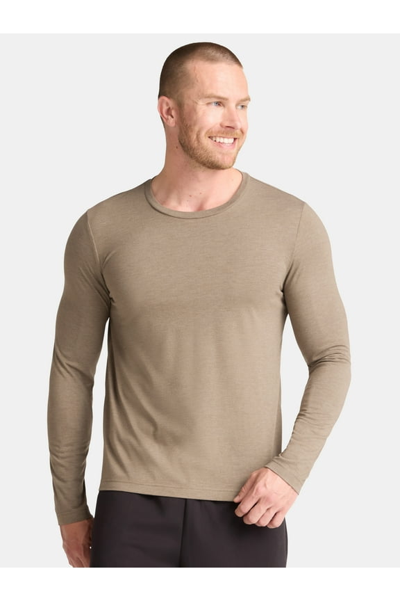 Men's and Big & Tall Men's Tri-Blend Tee with Long Sleeves, Sizes XS-4XLT
