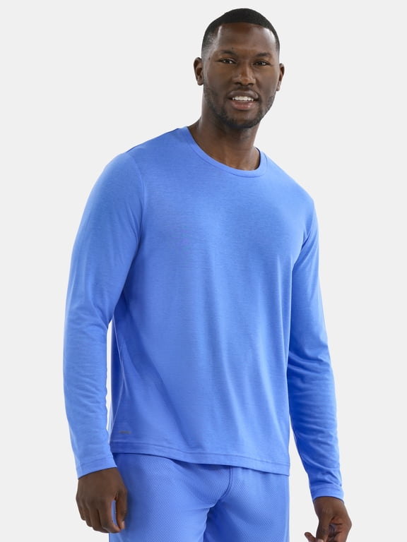Men's and Big & Tall Long-Sleeve Tri-Blend Tee, Sizes XS-4XLT