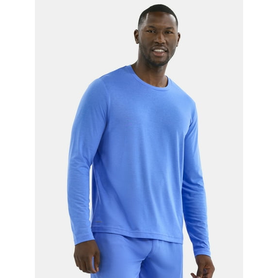 Athletic Works Men's and Big & Tall Men's Tri-Blend Tee with Long Sleeves, Sizes XS-4XLT