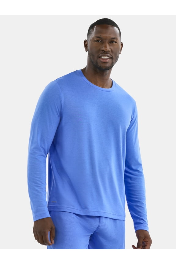 Men's and Big & Tall Men's Tri-Blend Tee with Long Sleeves, Sizes XS-4XLT