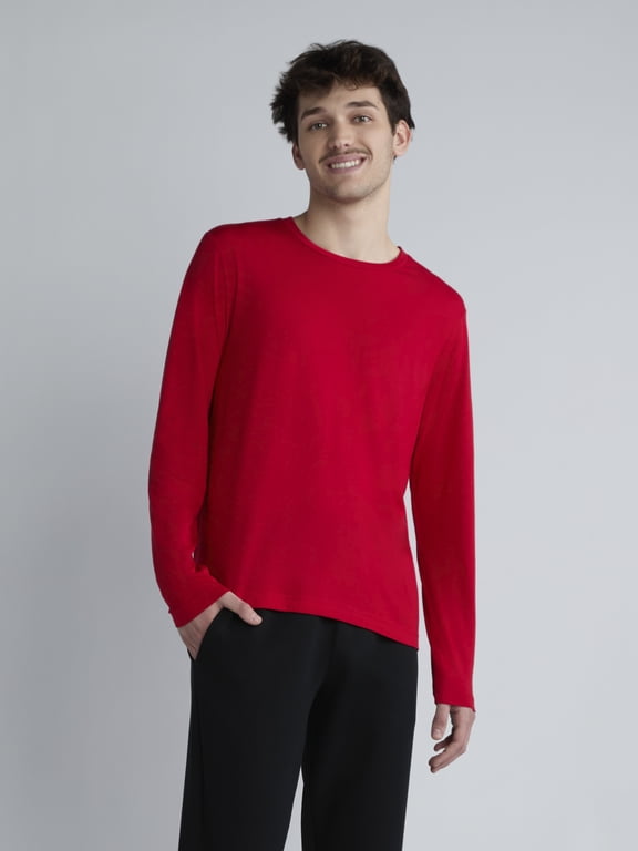 Men's and Big & Tall Men's Tri-Blend Tee with Long Sleeves, Sizes XS-4XLT