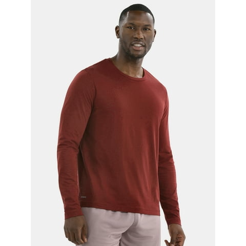 Athletic Works Men's and Big & Tall Men's Tri-Blend Tee with Long Sleeves, Sizes XS-4XLT