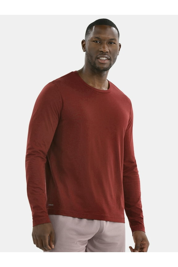 Men's and Big & Tall Men's Tri-Blend Tee with Long Sleeves, Sizes XS-4XLT