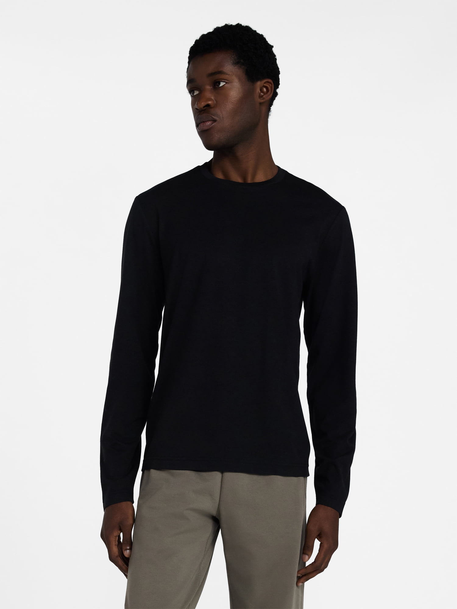 Athletic Works Men's and Big & Tall Men's Tri-Blend Tee with Long Sleeves, Sizes XS-4XLT