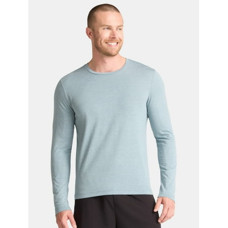 Athletic Works Men's and Big & Tall Men's Tri-Blend Tee with Long Sleeves, Sizes XS-4XLT
