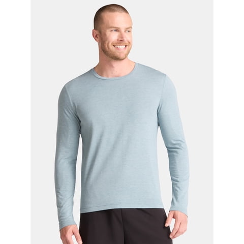 Athletic Works Men's and Big & Tall Men's Tri-Blend Tee with Long Sleeves, Sizes XS-4XLT