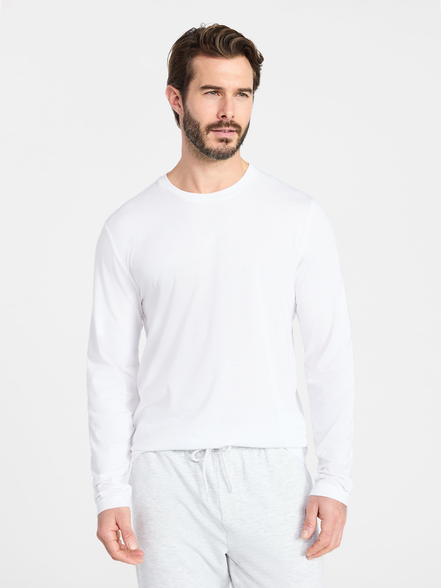 Athletic Works Men's and Big & Tall Men's Tri-Blend Tee with Long Sleeves, Sizes XS-4XLT