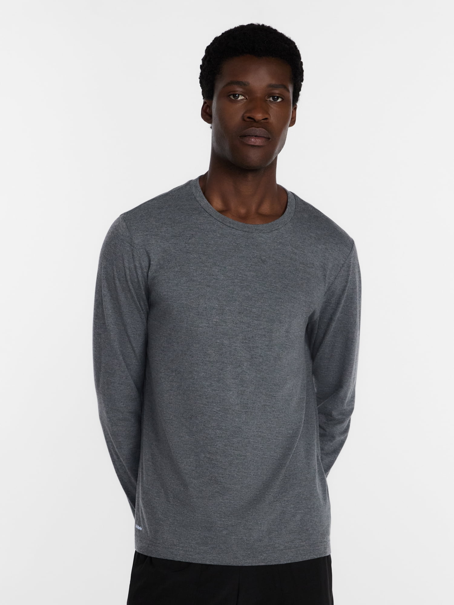 Athletic Works Men's and Big & Tall Men's Tri-Blend Tee with Long Sleeves, Sizes XS-4XLT