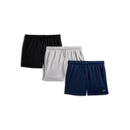 Athletic Works Boys Mesh Shorts, 3-Pack, Sizes 4-18 & Husky