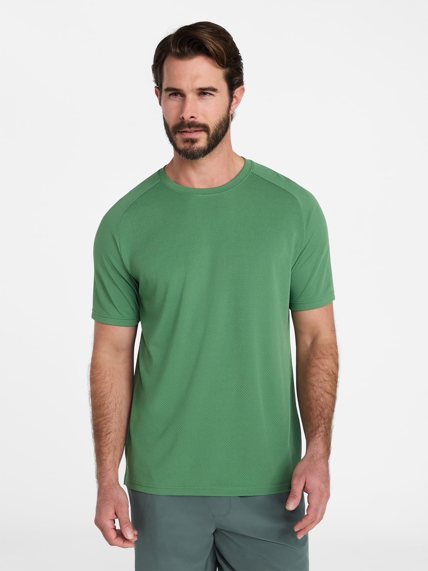 Athletic Works Men's and Big Men's DriWorks Mesh Tee with Short Sleeves, Sizes XS-5XL