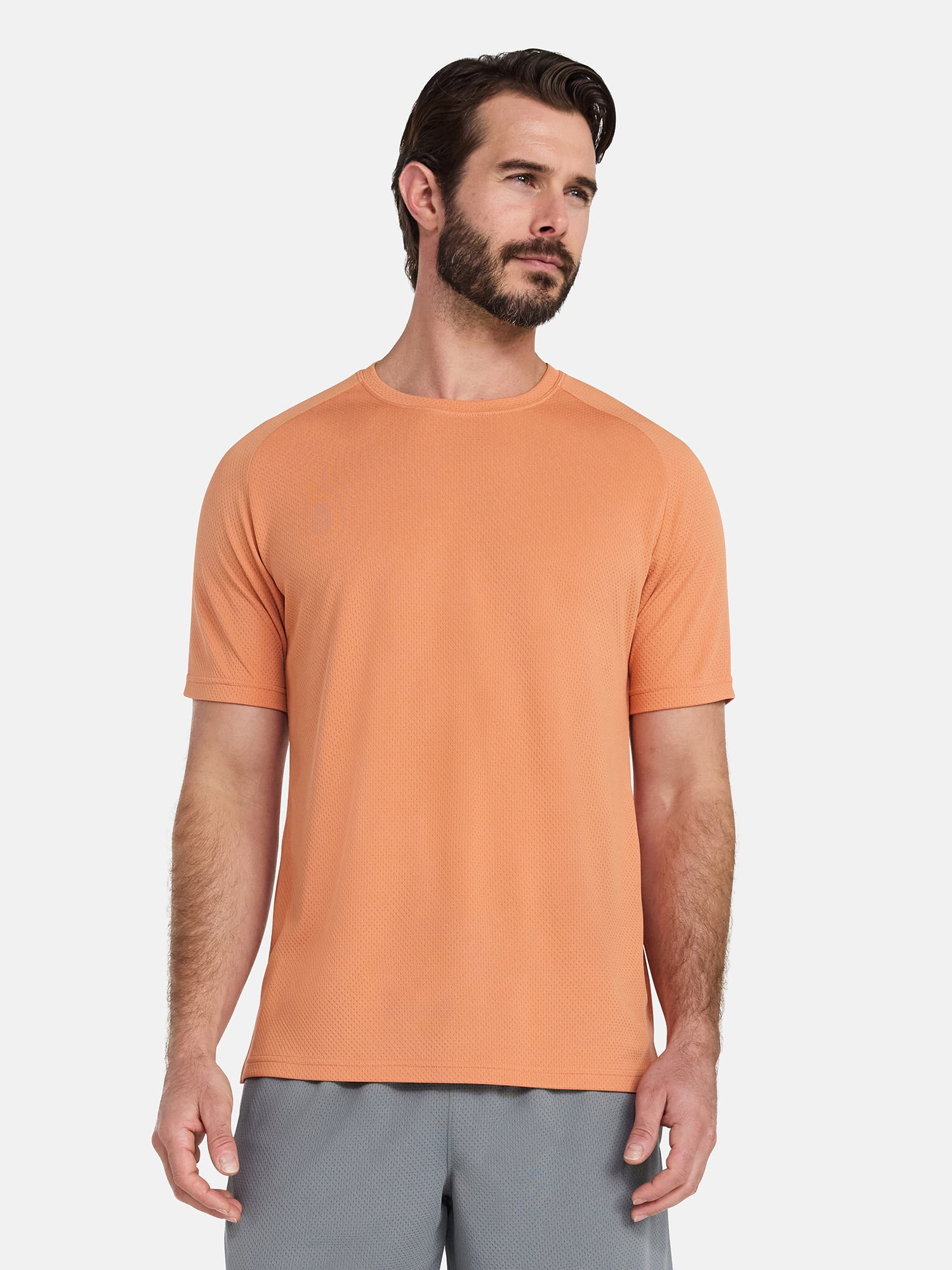 Athletic Works Men's and Big Men's DriWorks Mesh Tee with Short Sleeves, Sizes XS-5XL