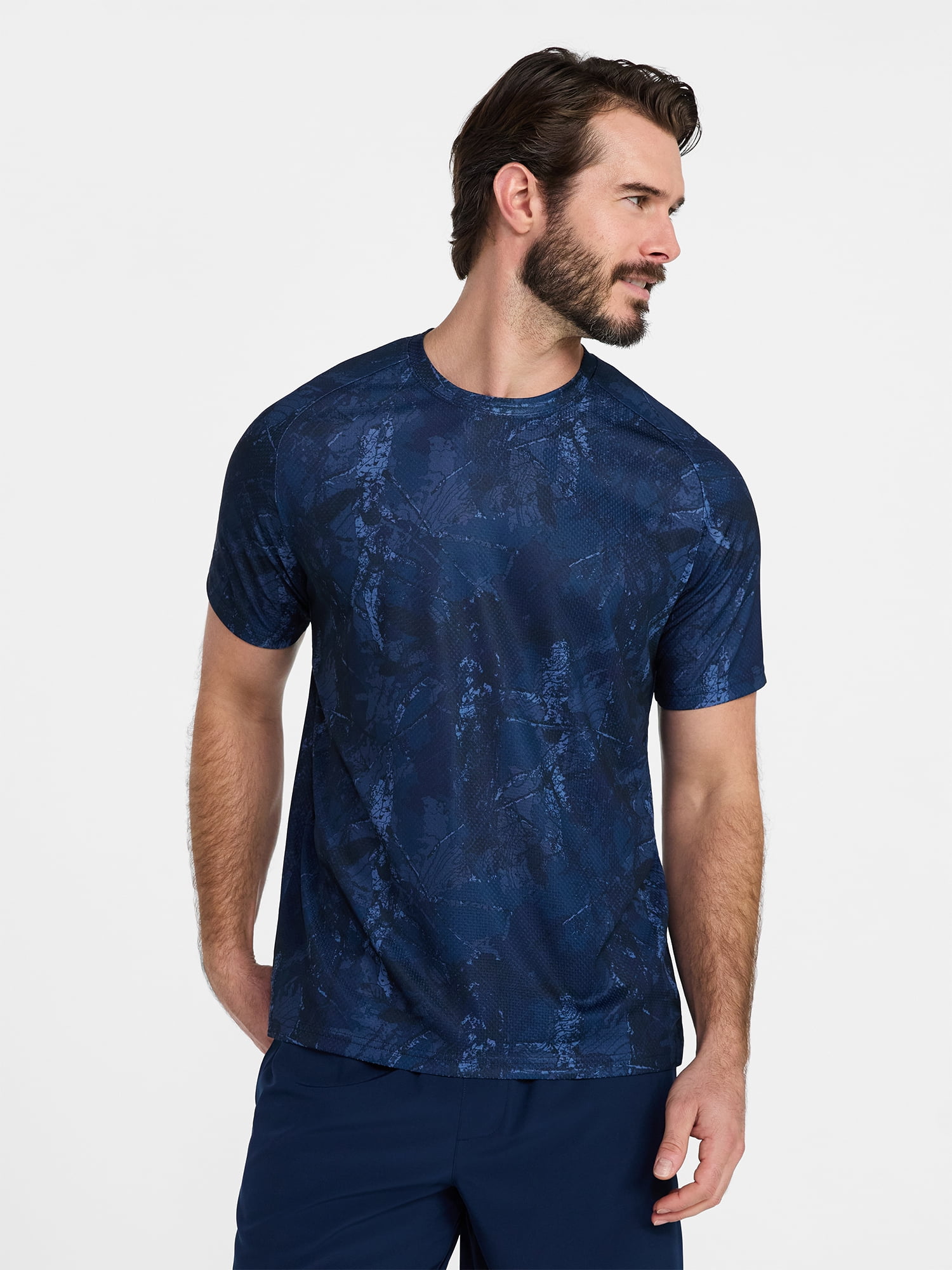 Athletic Works Men's and Big Men's DriWorks Mesh Tee with Short Sleeves, Sizes XS-5XL
