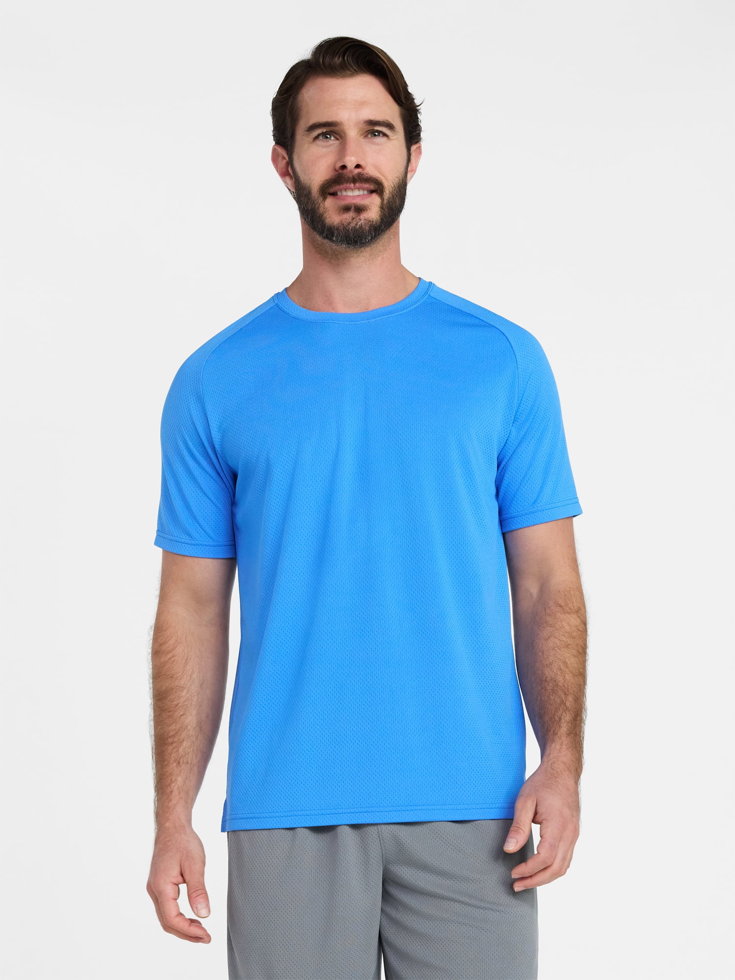 Athletic Works Men's and Big Men's DriWorks Mesh Tee with Short Sleeves, Sizes XS-5XL