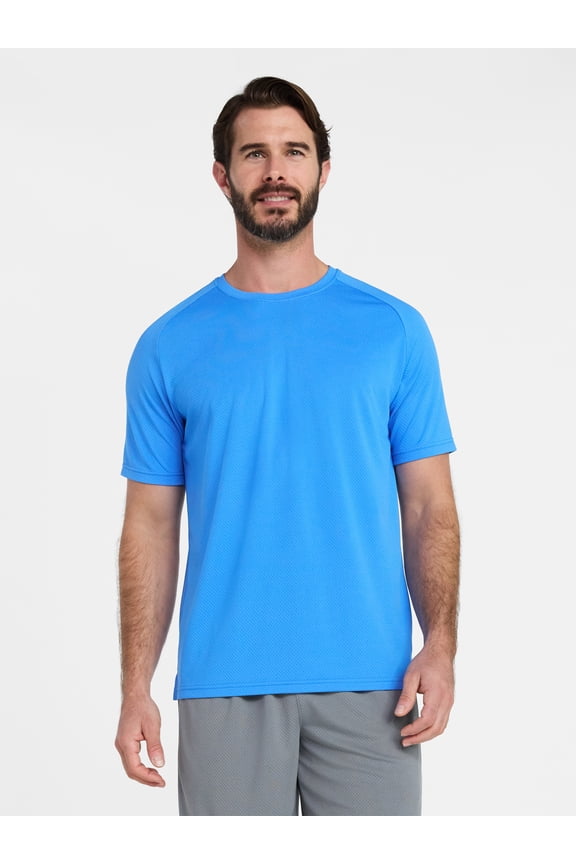 Men's and Big Men's DriWorks Mesh Tee with Short Sleeves, Sizes XS-5XL