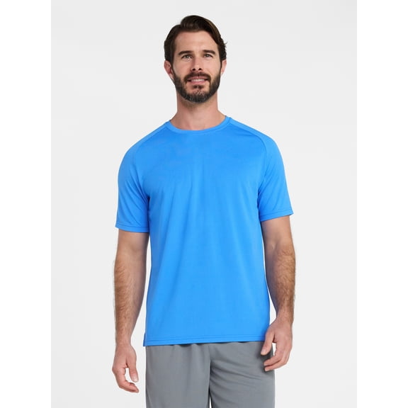 Athletic Works Men's and Big Men's DriWorks Mesh Tee with Short Sleeves, Sizes XS-5XL