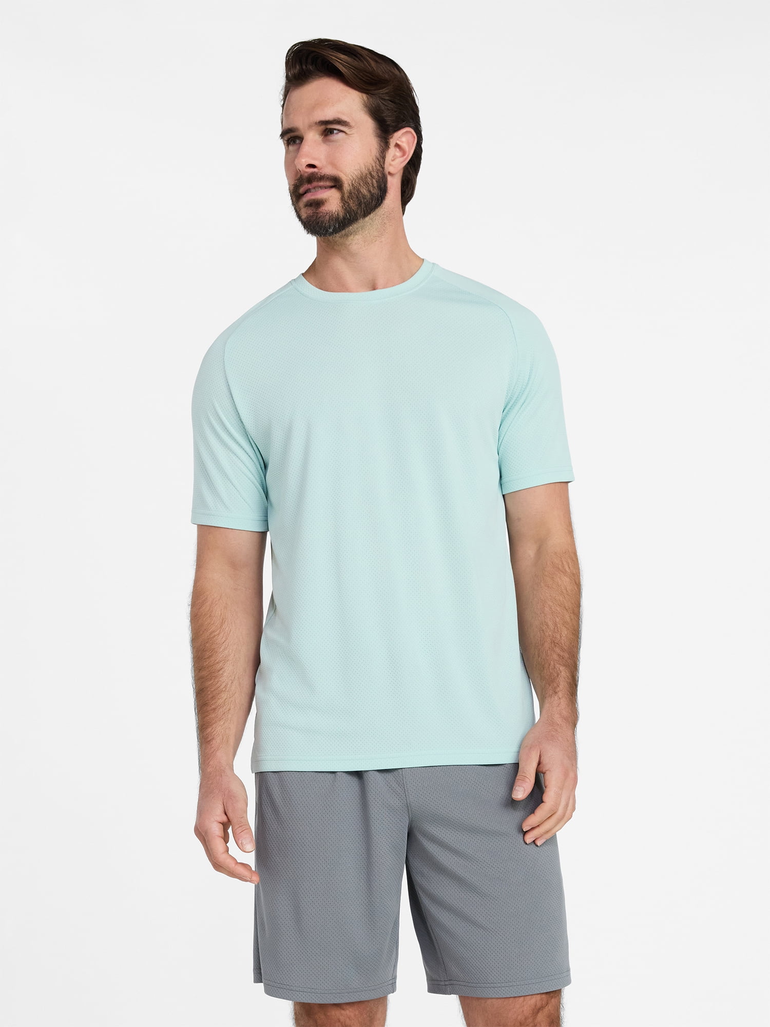 Athletic Works Men's and Big Men's DriWorks Mesh Tee with Short Sleeves, Sizes XS-5XL