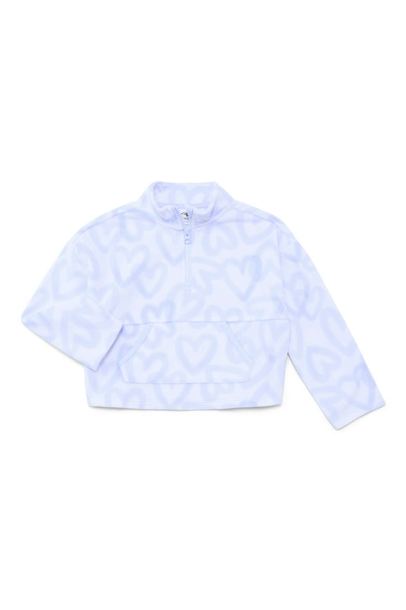 Girls Microfleece Quarter Zip Pullover Jacket, Sizes 4-18 & Plus