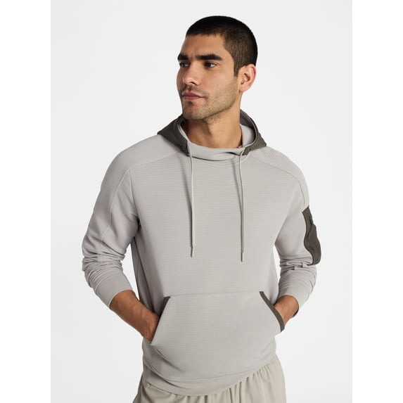 Athletic Works Men's and Big Men's Mix Media Hoodie, Sizes S-5XL