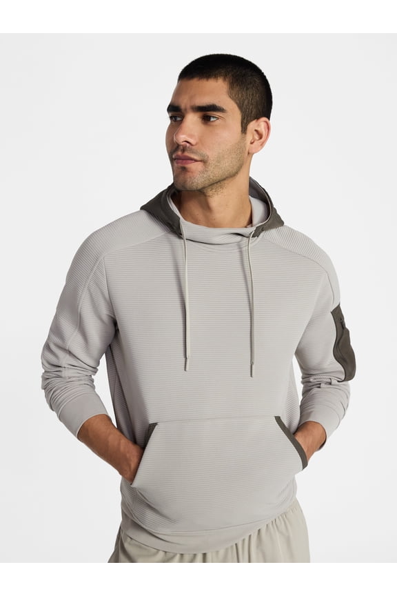 Men's and Big Men's Mix Media Hoodie, Sizes S-5XL