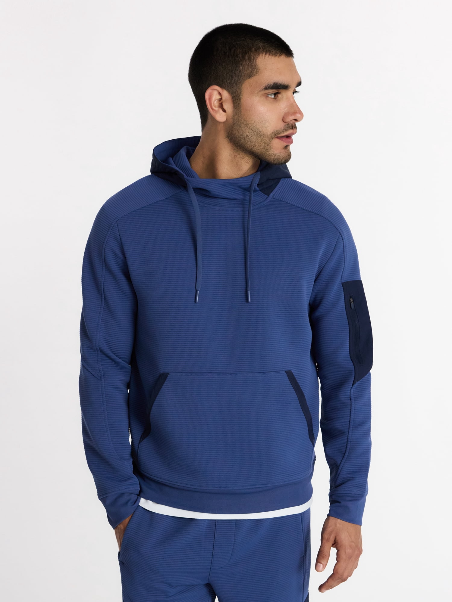 Athletic Works Men's and Big Men's Mix Media Hoodie, Sizes S-5XL