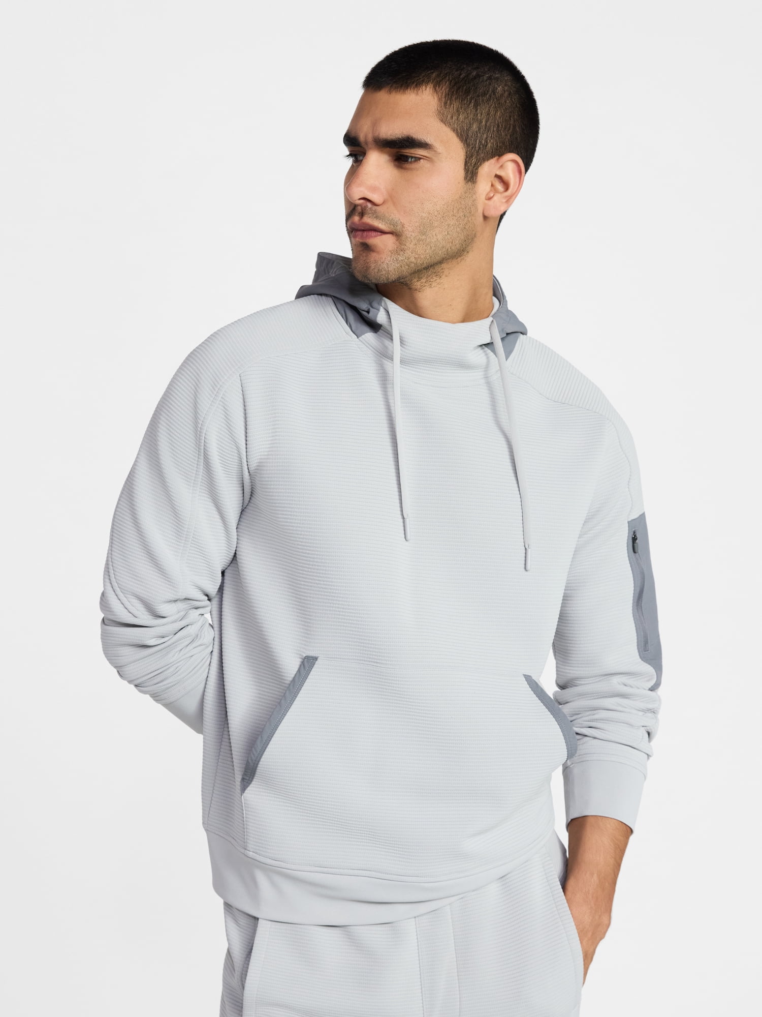 Athletic Works Men's and Big Men's Mix Media Hoodie, Sizes S-5XL