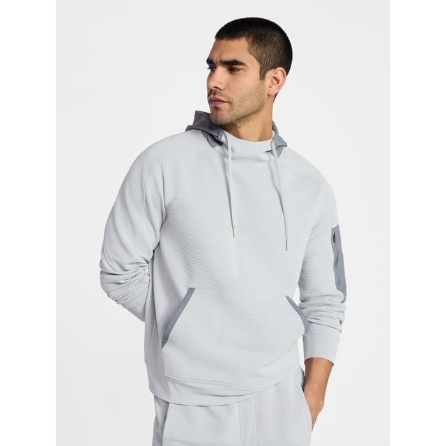 Athletic Works Men's and Big Men's Mix Media Hoodie, Sizes S-5XL