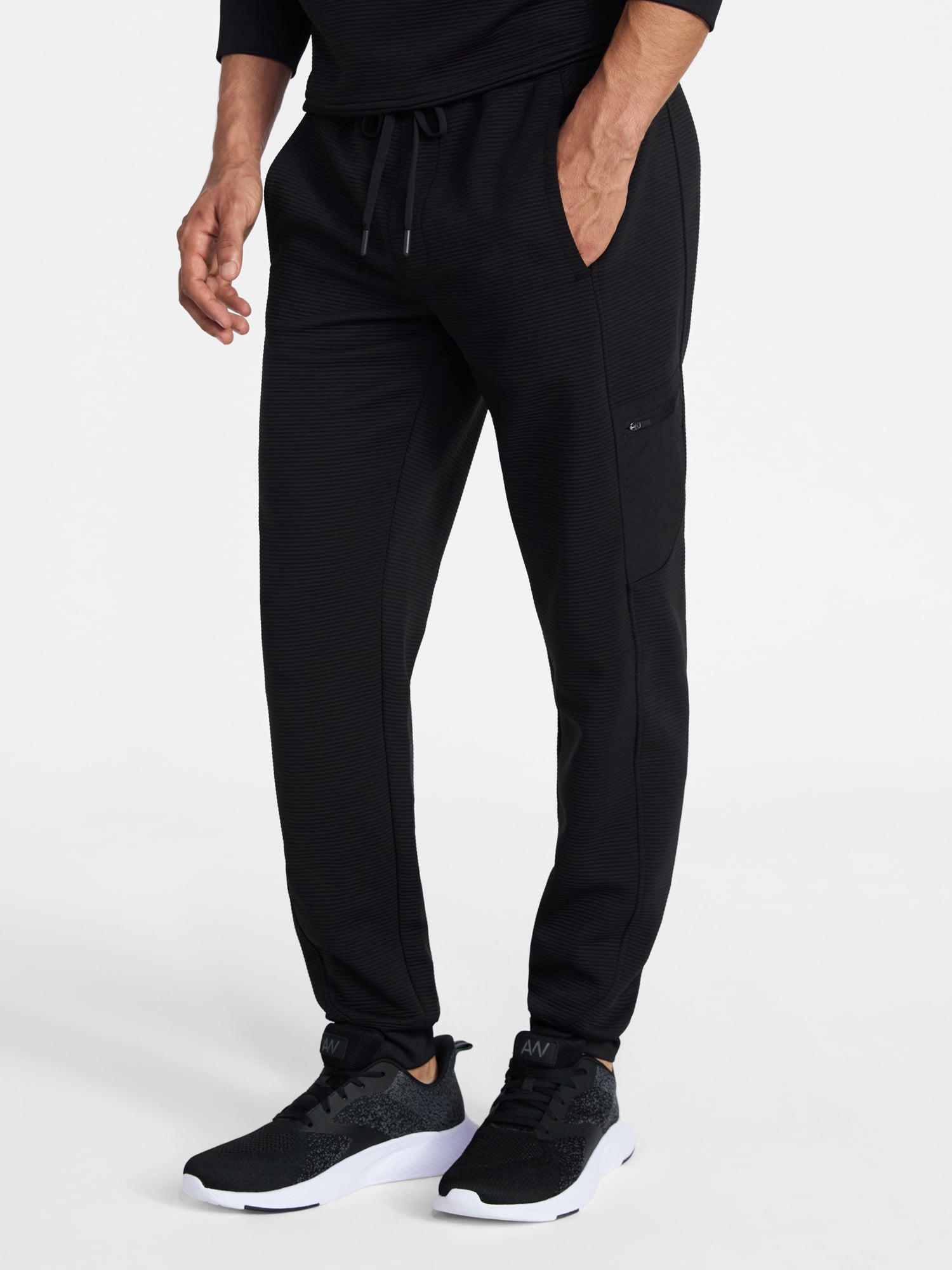 Athletic Works Men's and Big Men's Mix Media Joggers, Size S-4XL