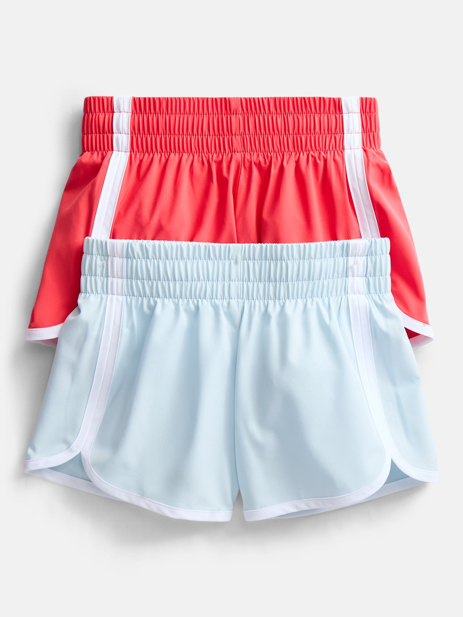 Athletic Works Girls Active Dolphin Shorts, 2-Pack, Sizes 4-18