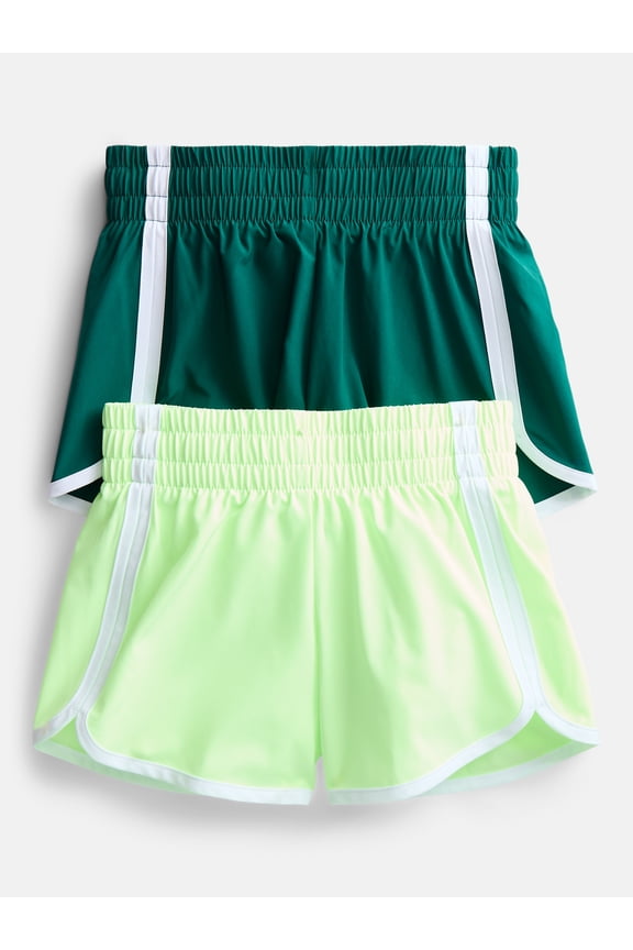 Girls Active Dolphin Shorts, 2-Pack, Sizes 4-18