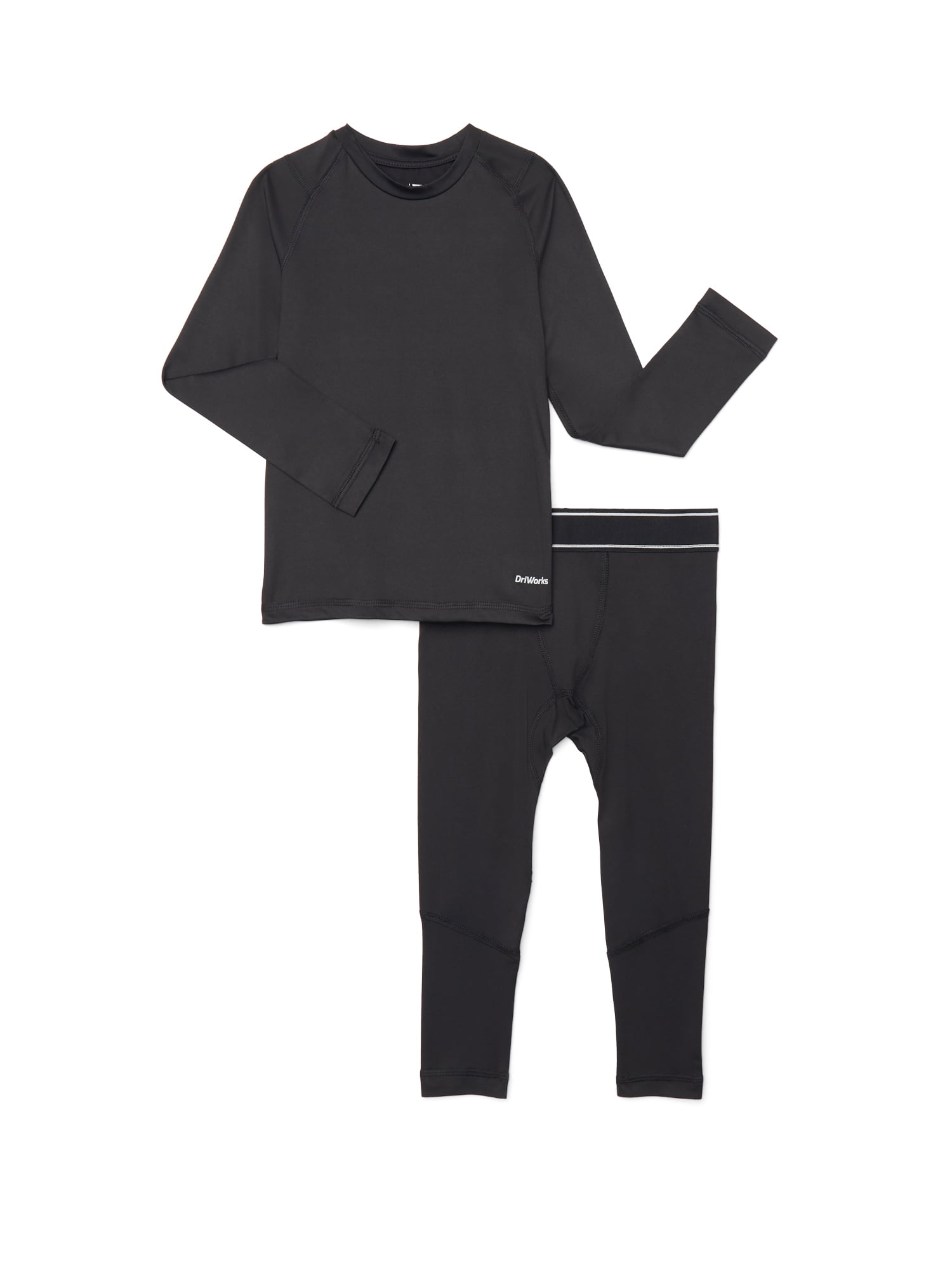Athletic Works Boys' DriWorks Seamless Compression Top and Leggings Set, 2-Piece, Sizes 4-18