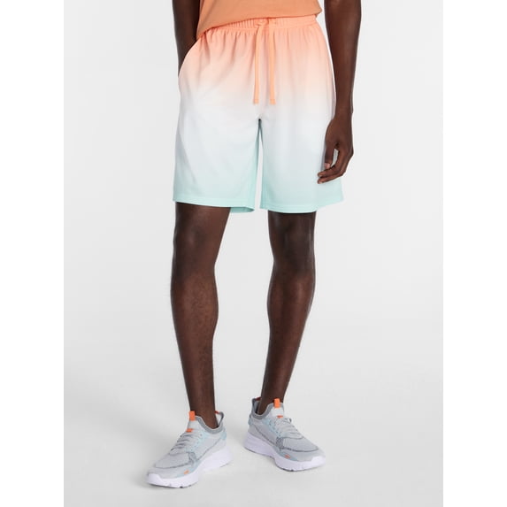 Athletic Works Men's and Big Men's Ombre Mesh Shorts, 7" Inseam, Sizes XS-5XL