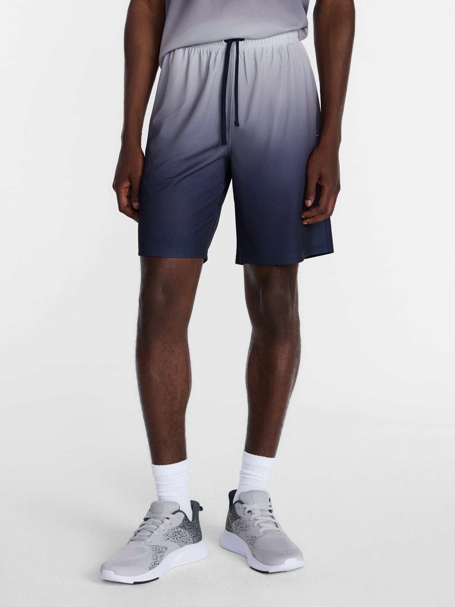 Athletic Works Men's and Big Men's Ombre Mesh Shorts, 7" Inseam, Sizes XS-5XL