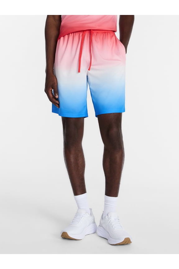 Men's and Big Men's Ombre America 250 Mesh Shorts, 7" Inseam, Sizes XS-5XL