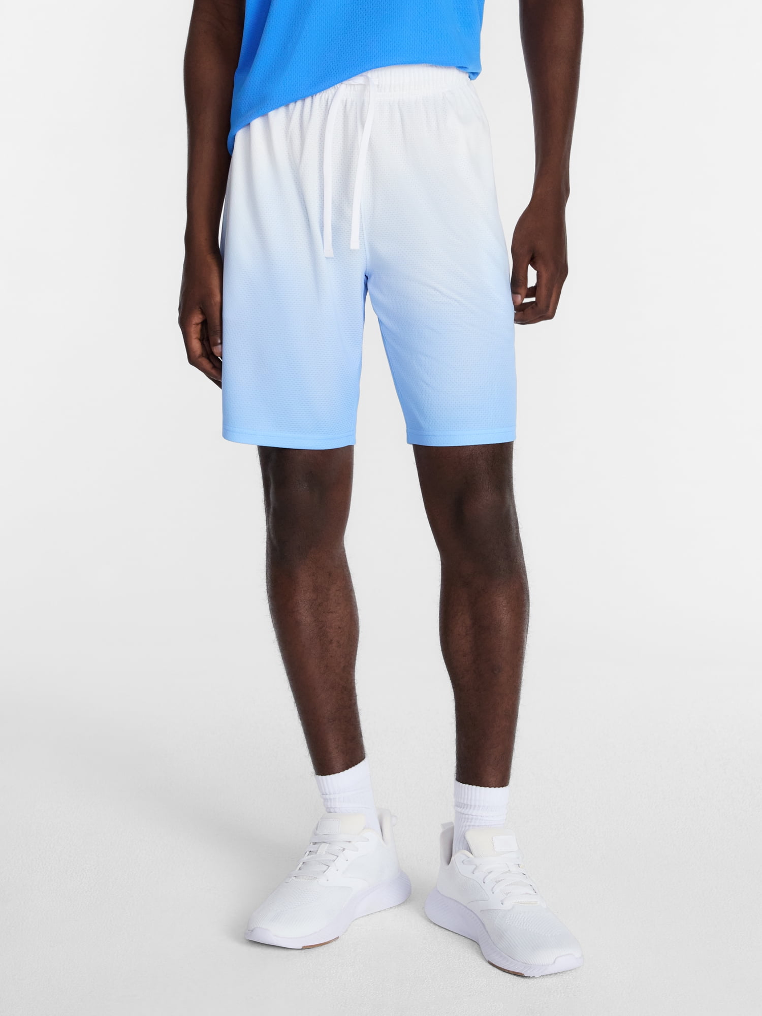 Athletic Works Men's and Big Men's Ombre Mesh Shorts, 7" Inseam, Sizes XS-5XL