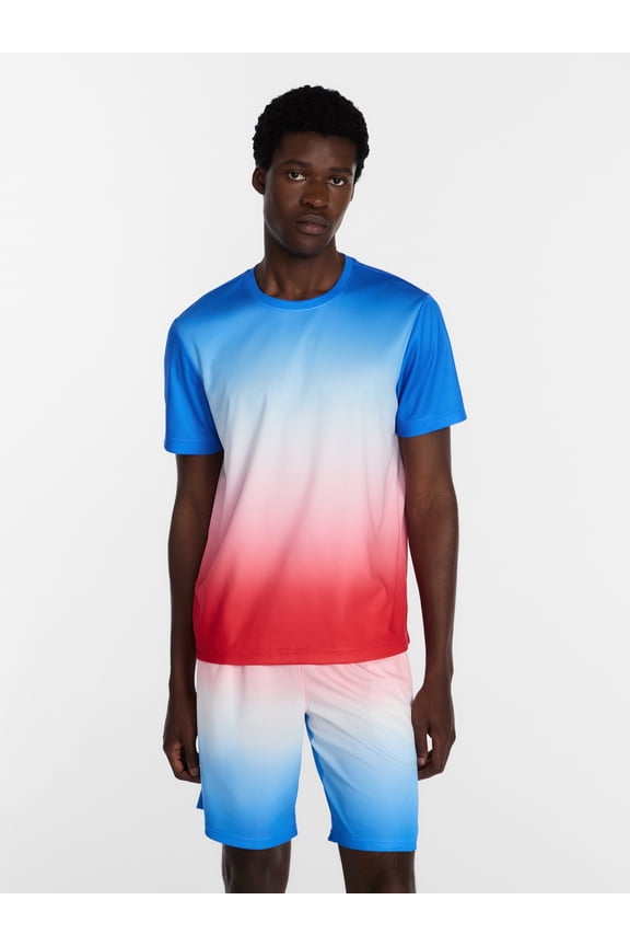 Men's and Big Men's America 250 Ombre Mesh Tee, Sizes XS-4XLT