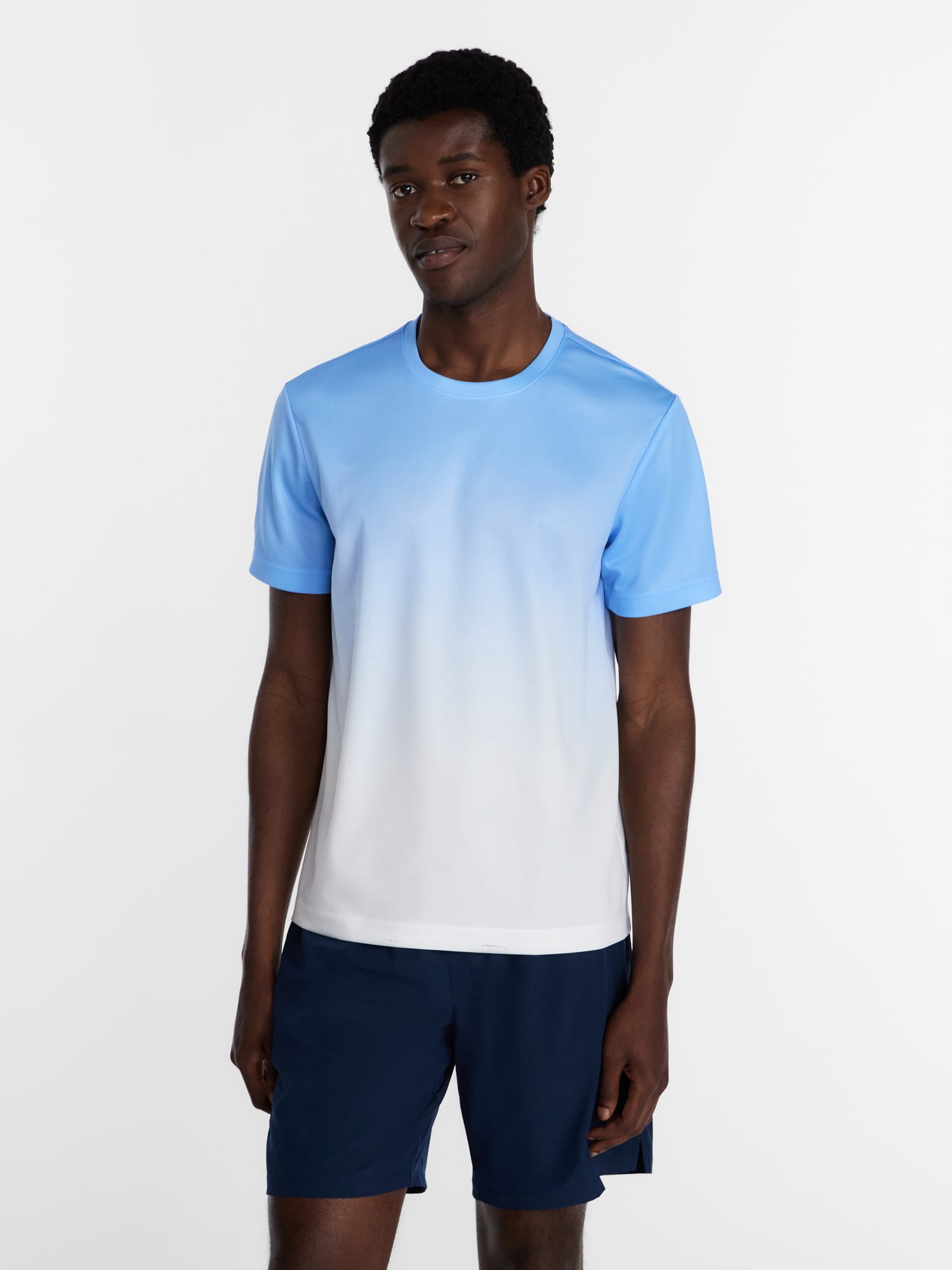Athletic Works Men's and Big Men's Ombre Mesh Tee, Sizes XS-4XLT