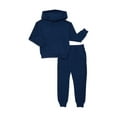 thumbnail image 1 of Athletic Works Little and Big Boys Piped Fleece Hoodie and Sweatpants Set, 2-Piece, Sizes 4-18 & Husky, 1 of 3
