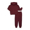 thumbnail image 1 of Athletic Works Little and Big Boys Piped Fleece Hoodie and Sweatpants Set, 2-Piece, Sizes 4-18 & Husky, 1 of 3