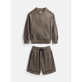 thumbnail image 1 of Athletic Works Boys Fleece Sweatshirt and Sweatshorts Set, 2 Piece, Sizes 4-18 & Husky, 1 of 3