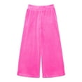 thumbnail image 1 of Athletic Works Girls Plush Velour Wide Leg Pants, Sizes 4-18, 1 of 3