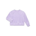 thumbnail image 1 of Athletic Works Girls Plush Velour Sweatshirt, Sizes 4-18, 1 of 3