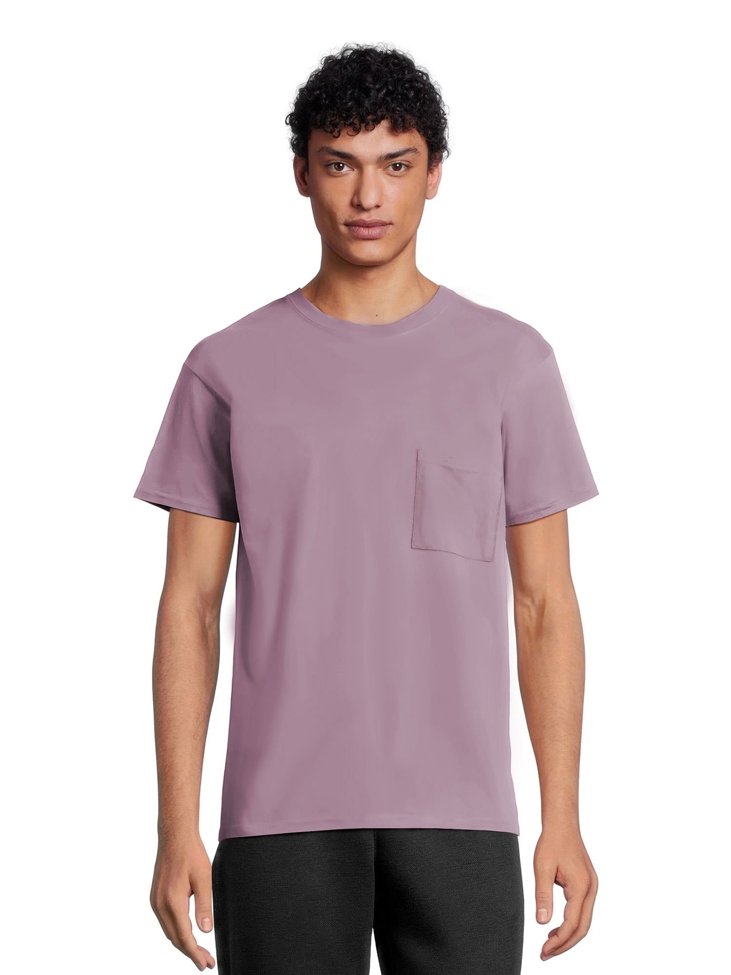 Athletic Works Men's and Big Men's Cotton Pocket Tee, Sizes XS-5XL and ...