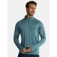 thumbnail image 1 of Athletic Works Men's & Big Men's Space Dye Jersey Quarter Zip Long Sleeve Shirt, Sizes S-3XL, 1 of 5