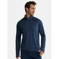 thumbnail image 1 of Athletic Works Men's & Big Men's Space Dye Jersey Quarter Zip Long Sleeve Shirt, Sizes S-3XL, 1 of 5