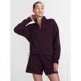thumbnail image 1 of Athletic Works Women's Quarter Zip Fleece Sweatshirt, Sizes XS-XXXL, 1 of 6